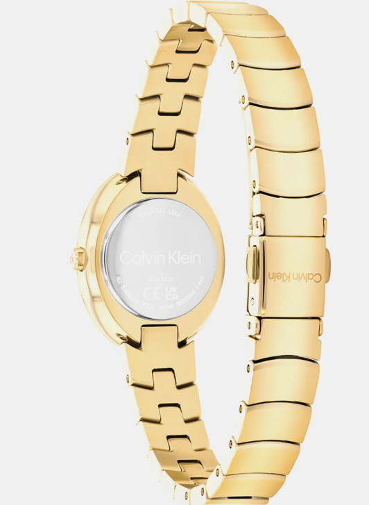 Women Quartz Gold Dial Analog Stainless Steel Watch