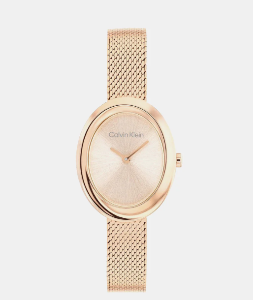 Twisted Bezel Women Quartz Gold Dial Analog Stainless Steel Watch