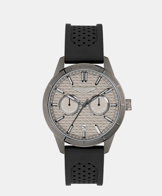 Men Quartz Gray Dial Analog Silicone Watch