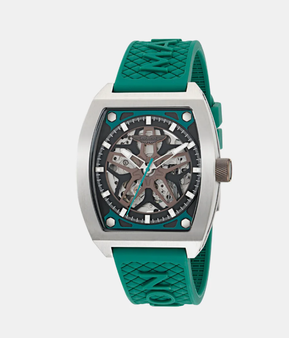 Aml Thrill Men Automatic Grey Dial Analog Silicone Watch