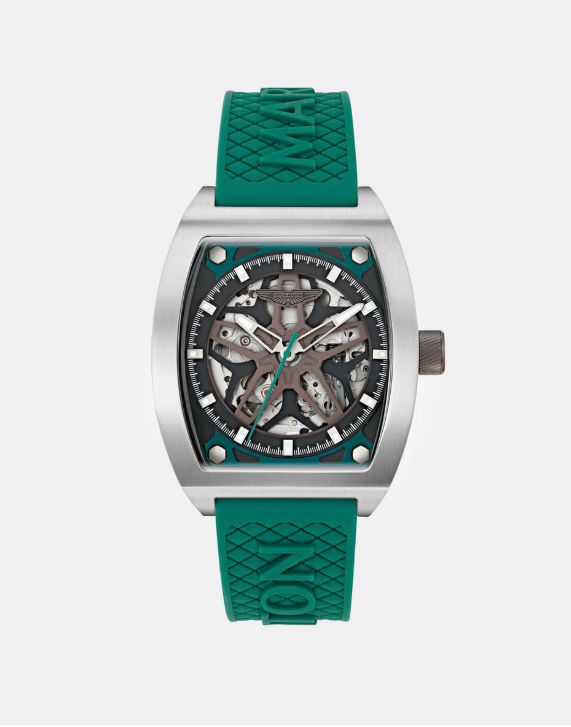 Aml Thrill Men Automatic Grey Dial Analog Silicone Watch