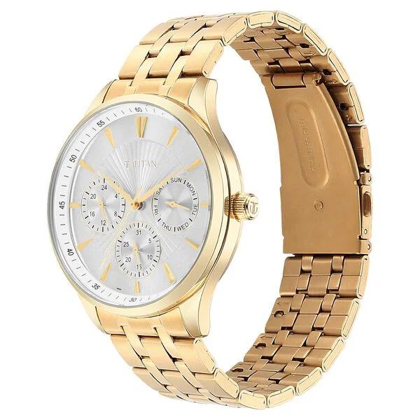 1 / 6   Titan Opulent Silver Dial Multifunction Watch for Men