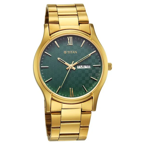Titan Karishma Regal Classic Day-Date Men's Dress Watch