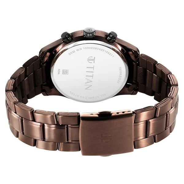 Titan Neo SplashBlack Dial Quartz Multifunction Stainless Steel Strap watch for Men