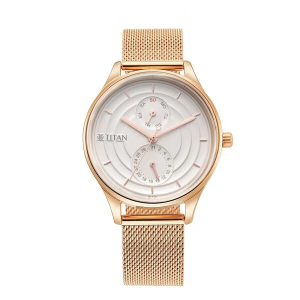 Titan Neo Workdays Silver Dial Quartz Multifunction Stainless Steel Strap watch for Women