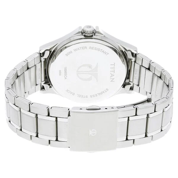 Titan Blue Dial Quartz Multifunction Stainless Steel Strap watch for Men