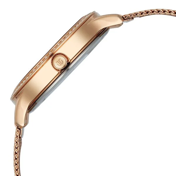 Titan Purple Superheads Quartz Analog Rose Gold Dial Rose Gold Stainless Steel Strap Watch For Women