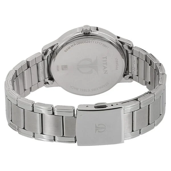 Titan Workwear Blue Dial Quartz Multifunction Stainless Steel Strap watch for Men
