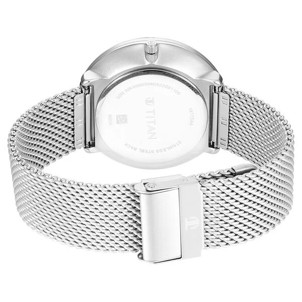 Titan Slim Quartz Multifunction Black Dial Stainless Steel Strap watch for Men