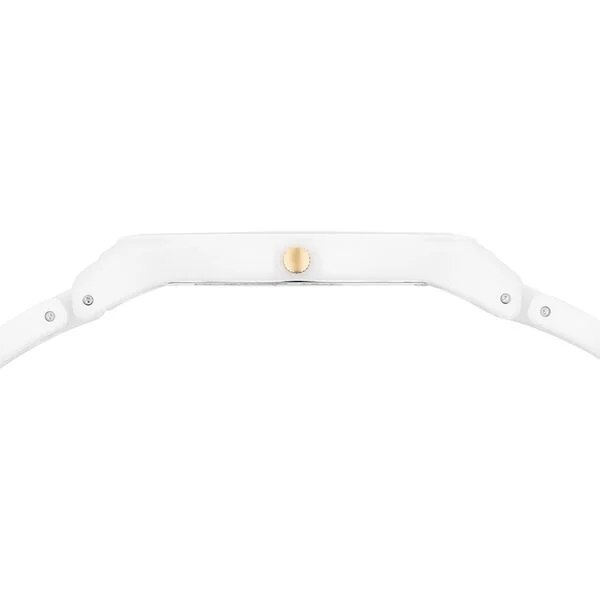 Titan Edge Ceramic Quartz in Arctic White Dial Watch for Women