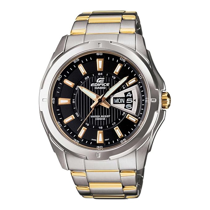 Casio Edifice Analog Black Dial Men's Watch - EF-129SG-1AVDF