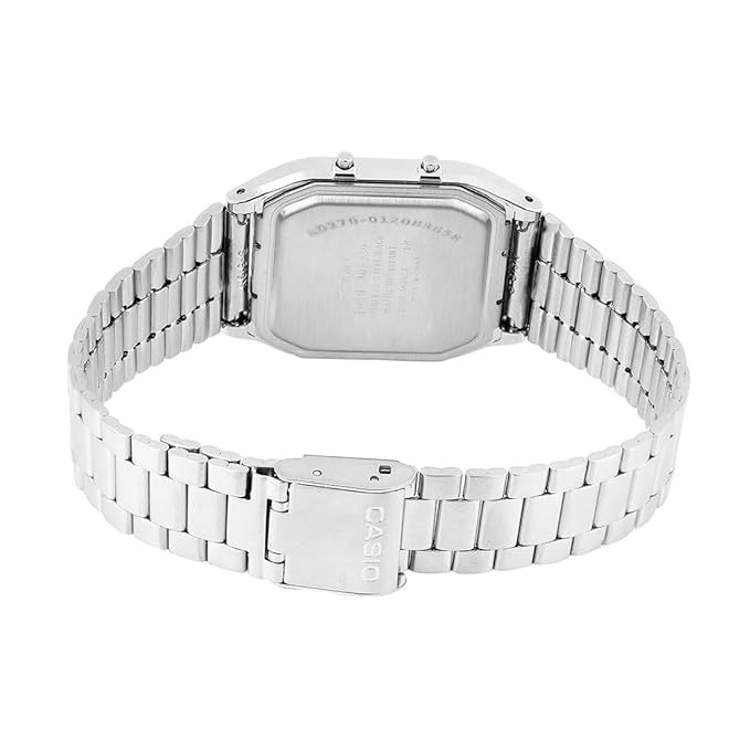Casio Unisex Vintage AQ-230A-2A1MQYDF Blue Analog-Digital Dial Silver Stainless Steel Band