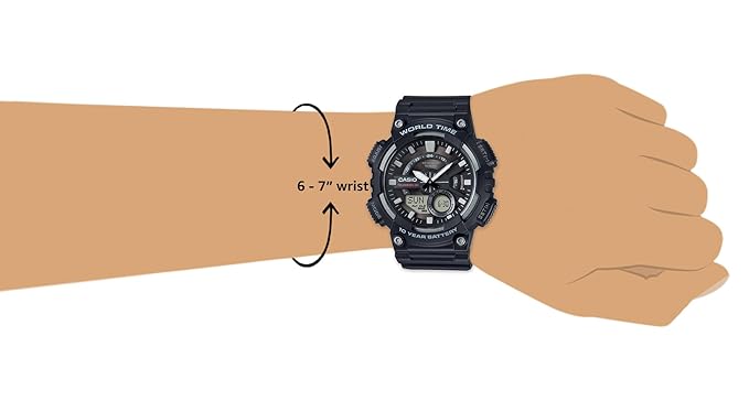 Casio Youth-Combination Analog-Digital Black Dial Men's Watch - AEQ-110W-1AVDF