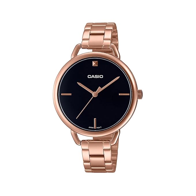 Casio Stainless Steel Enticer Analog Black Dial Women's Watch - Ltp-E415Pg-1Cdf