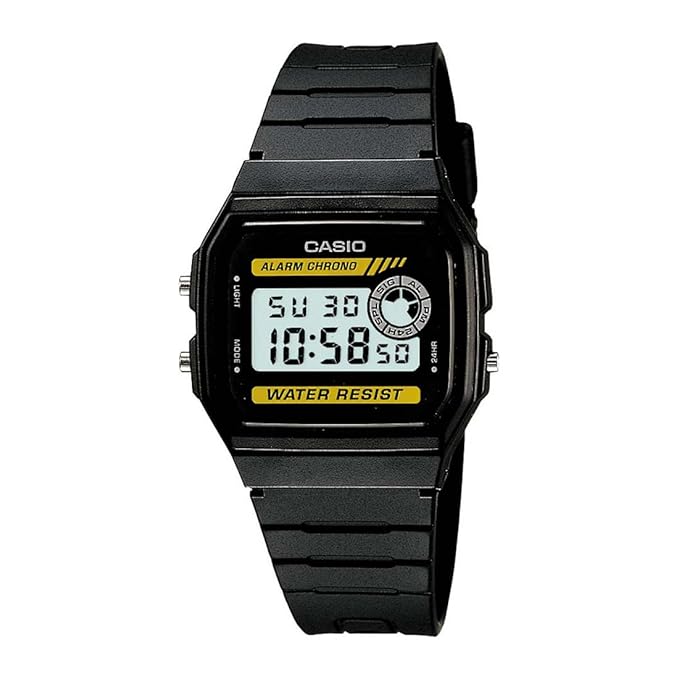 Casio Resin Youth Series Digital Grey Dial Black Strap Unisex Watch - F-94Wa-9Dg