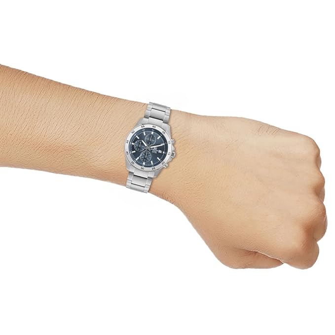 Casio Edifice EFR-526D-2AVUDF Analog Blue Dial Men Watch Silver Stainless Steel Strap