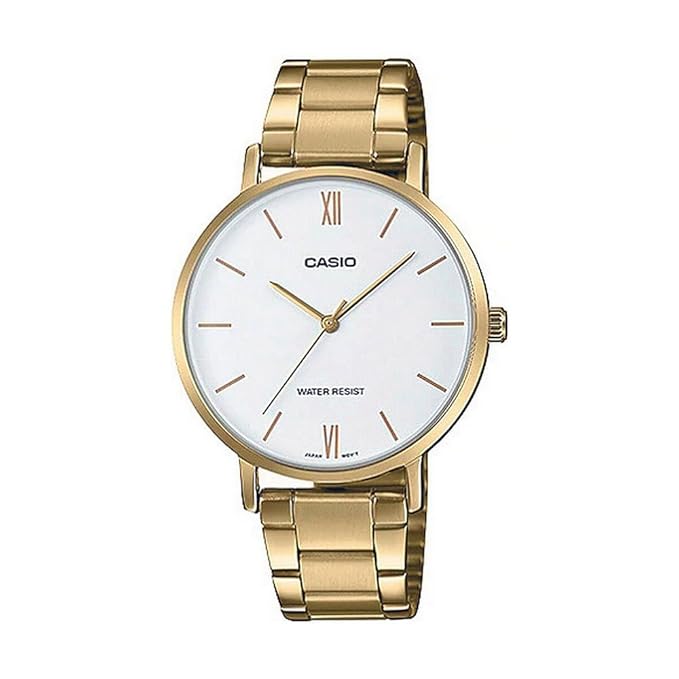 Casio Enticer Analog White Dial Women's Watch - LTP-VT01G-7BUDF