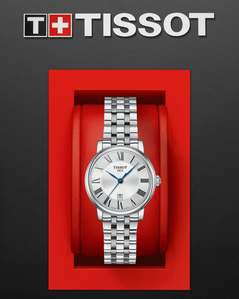 Tissot Women Carson Round Silver Watch