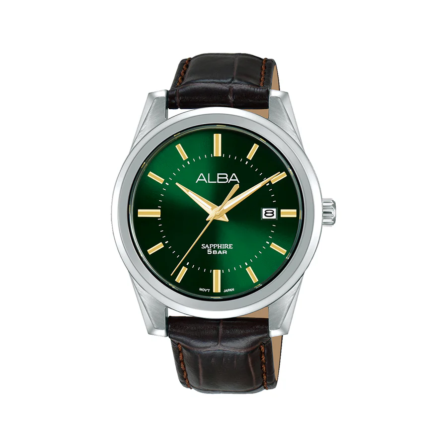 Forest Green Dial With Leather Strap