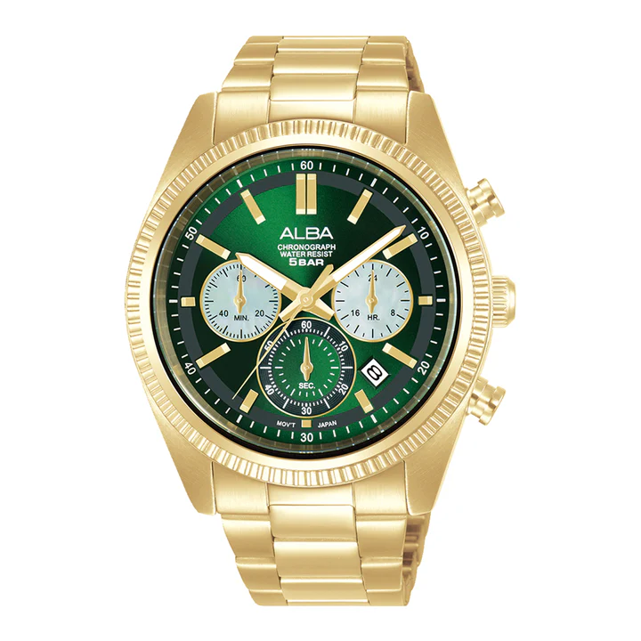 Golden Case Choronograph Watch