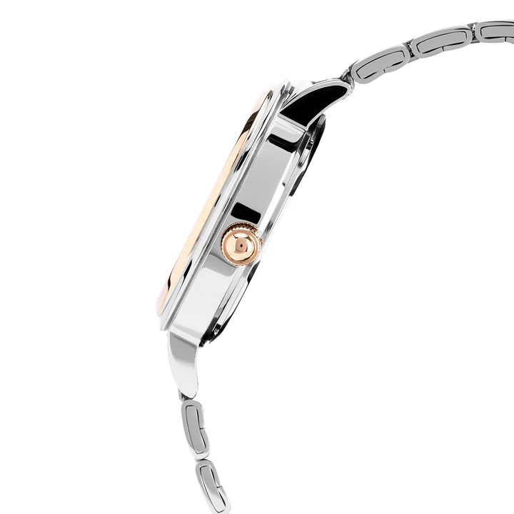Peach Dial Dual Tone Watch
