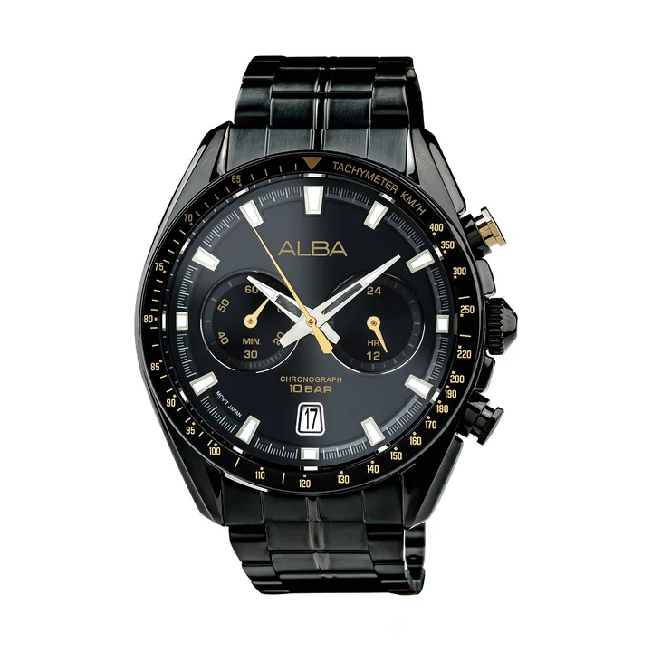 Black Dial Chronograph Watch