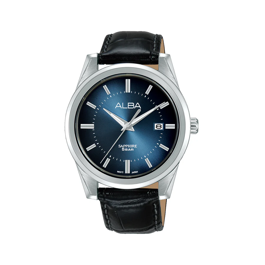 Deep Sky Dial With Leather Strap