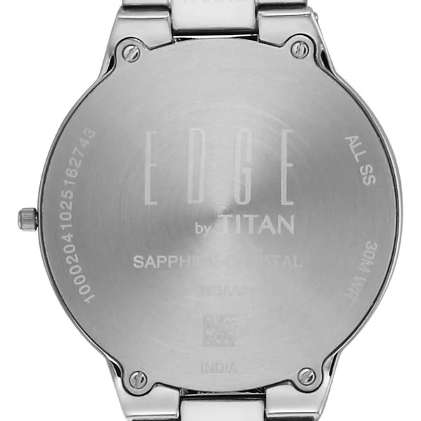 Titan Edge Gleam Quartz Analog Champagne Dial Two Toned Stainless Steel Strap Watch For Women