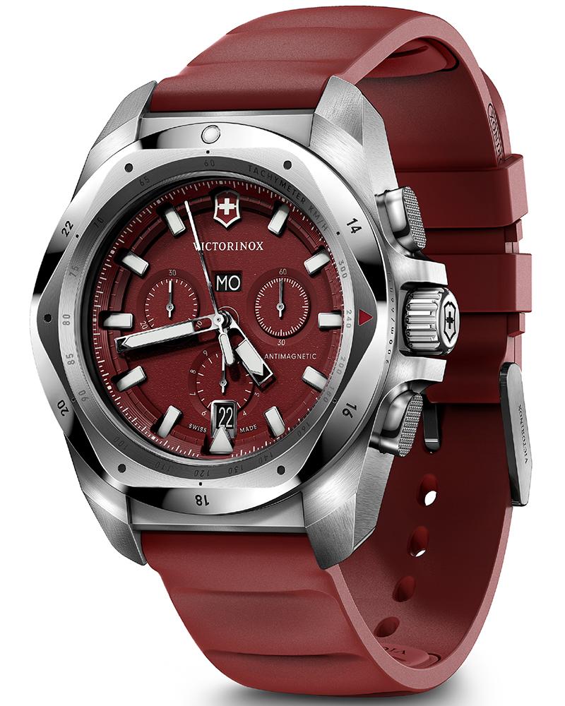 Victorinox Mens I.N.O.X. Chrono, Large Red Dial Watch