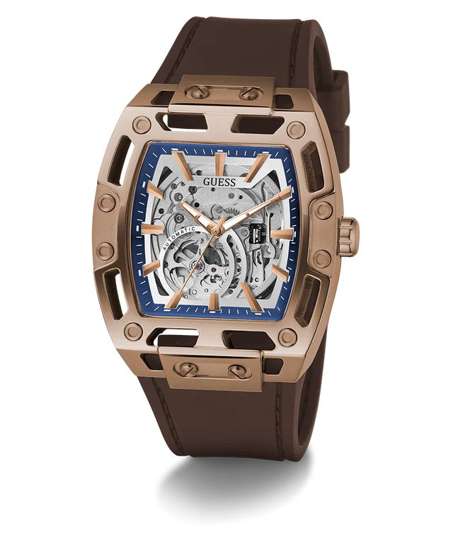 GUESS Mens Brown Coffee Automatic Watch