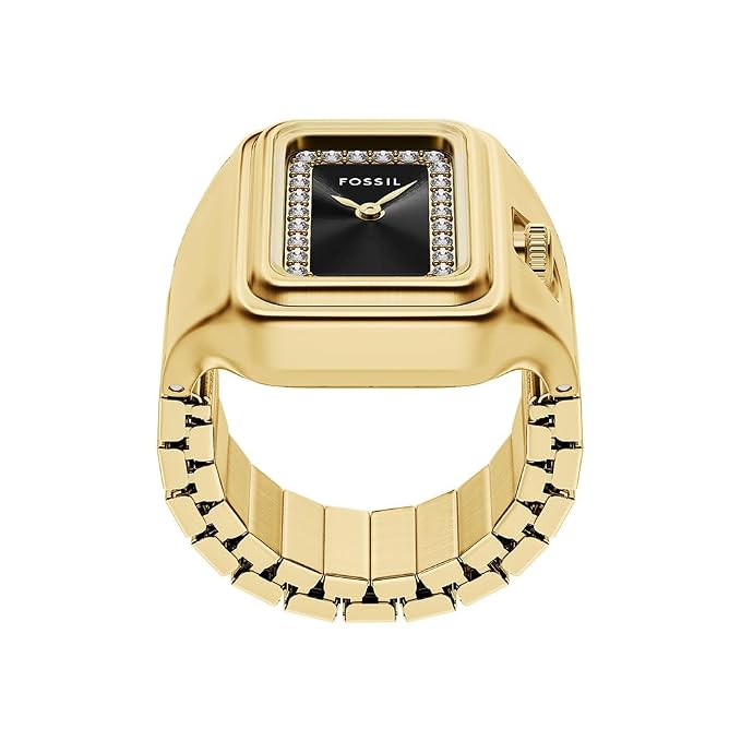 Fossil Raquel Watch Ring Gold Quartz Stainless Steel Watch