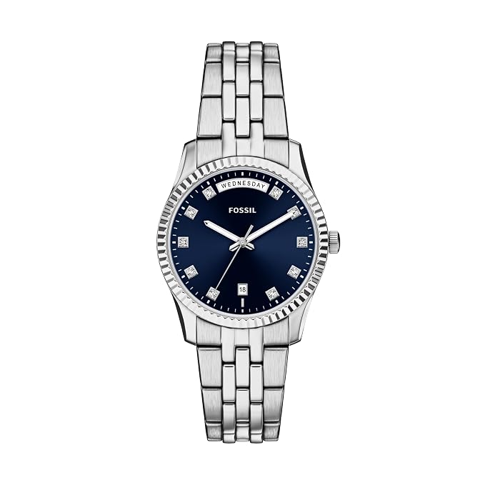 Fossil Scarlette Silver Quartz Stainless Steel Watch