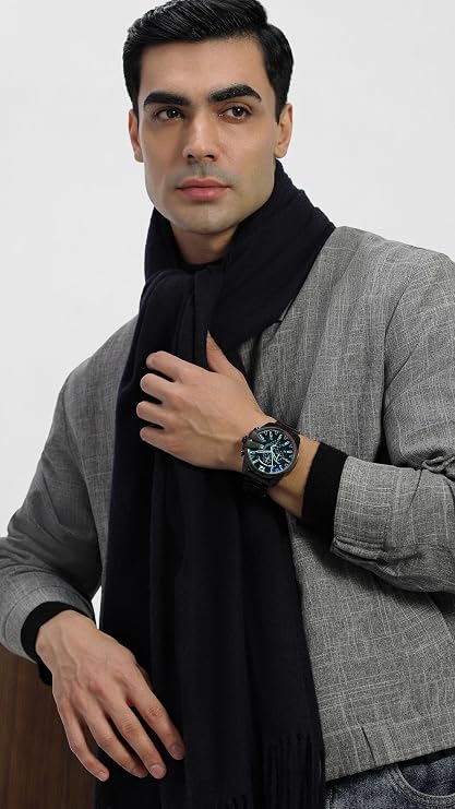 Diesel Stainless Steel Analog Red Dial Black Strap Men's Watch
