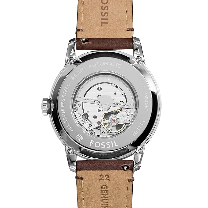 Fossil Men Leather Townsman Analog Black Dial Watch