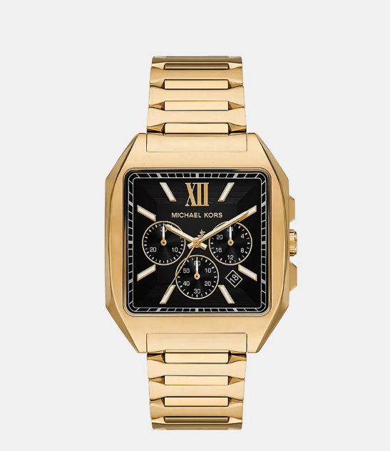 Hayes Men Quartz Black Dial Chronograph Stainless Steel Watch