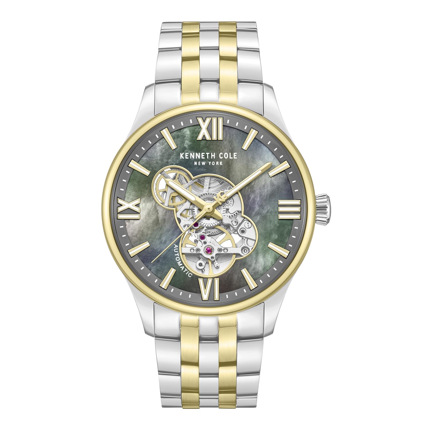 Kenneth Cole Automatic Analog with Brown Dial Multicolor Stainless Steel Strap Watch for Men