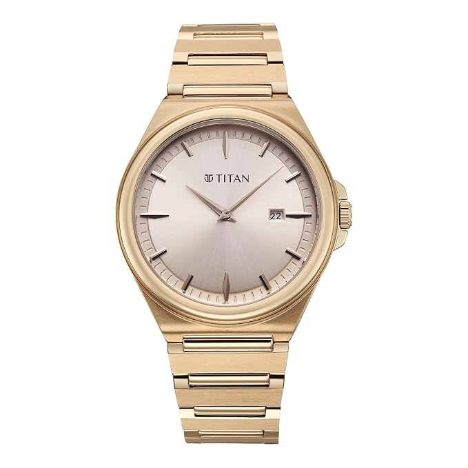 Titan Classique sleekfit with Quartz Analog 2 Hands + Date@3H Stainless Steel Strap Watch for Men