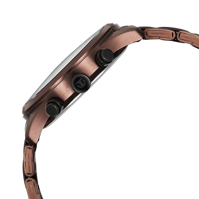 Titan Neo Splash Quartz Multifunction Anthracite Dial Brown Stainless Steel Strap Watch for Men