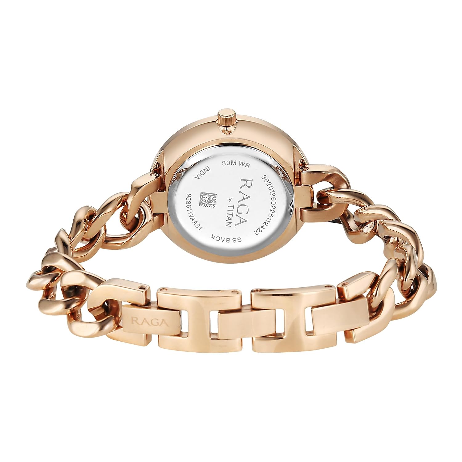 Titan Raga Showstopper Quartz Analog Silver Dial, Metal Strap Watch for Women