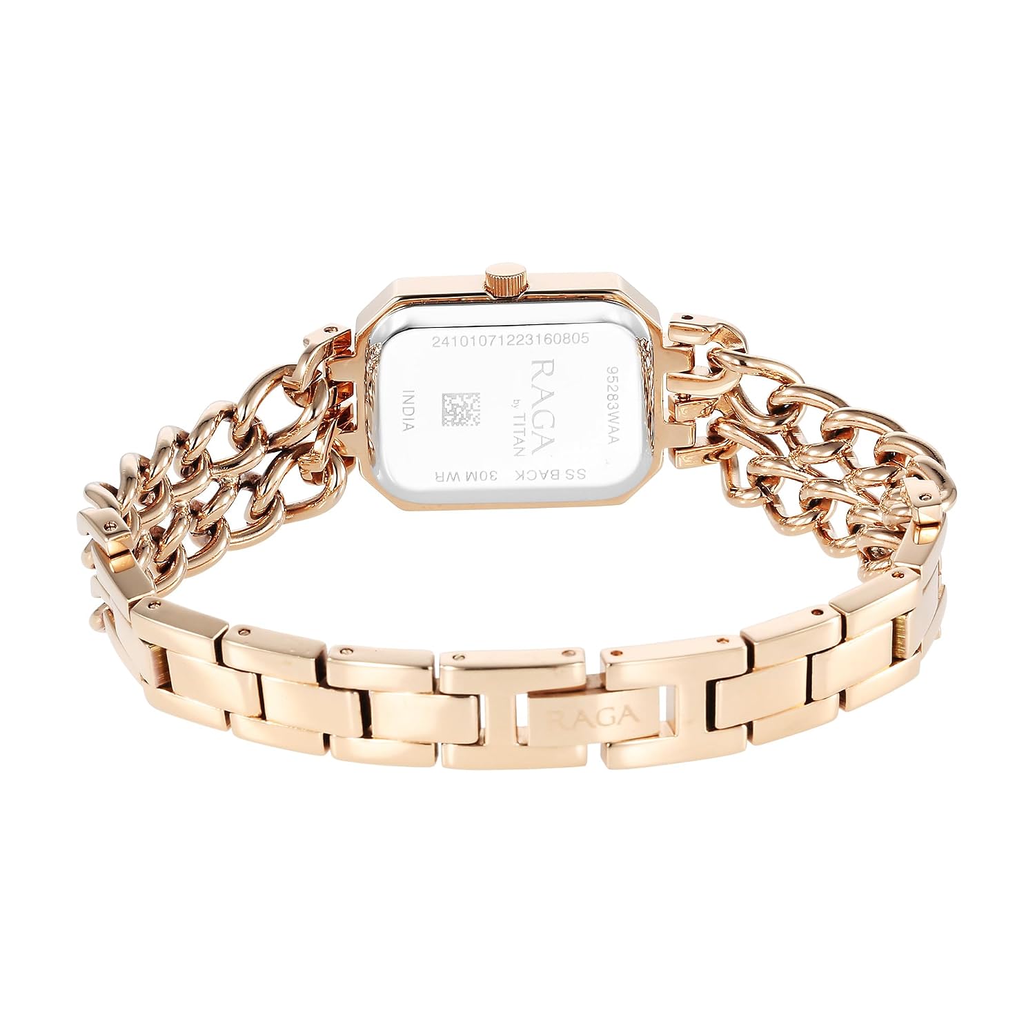 Titan Raga Showstopper Quartz Analog Rose Gold Dial Rose Gold Metal Strap Watch for Women