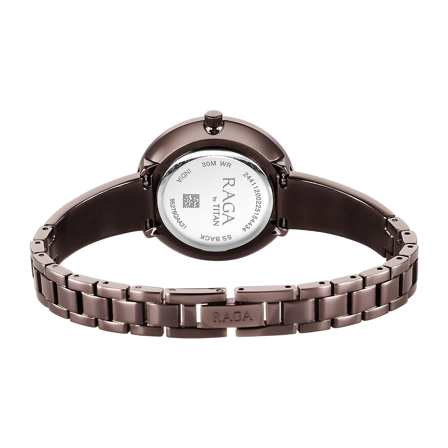 Titan Raga Showstopper Quartz Analog Brown Dial, Metal Strap Watch for Women