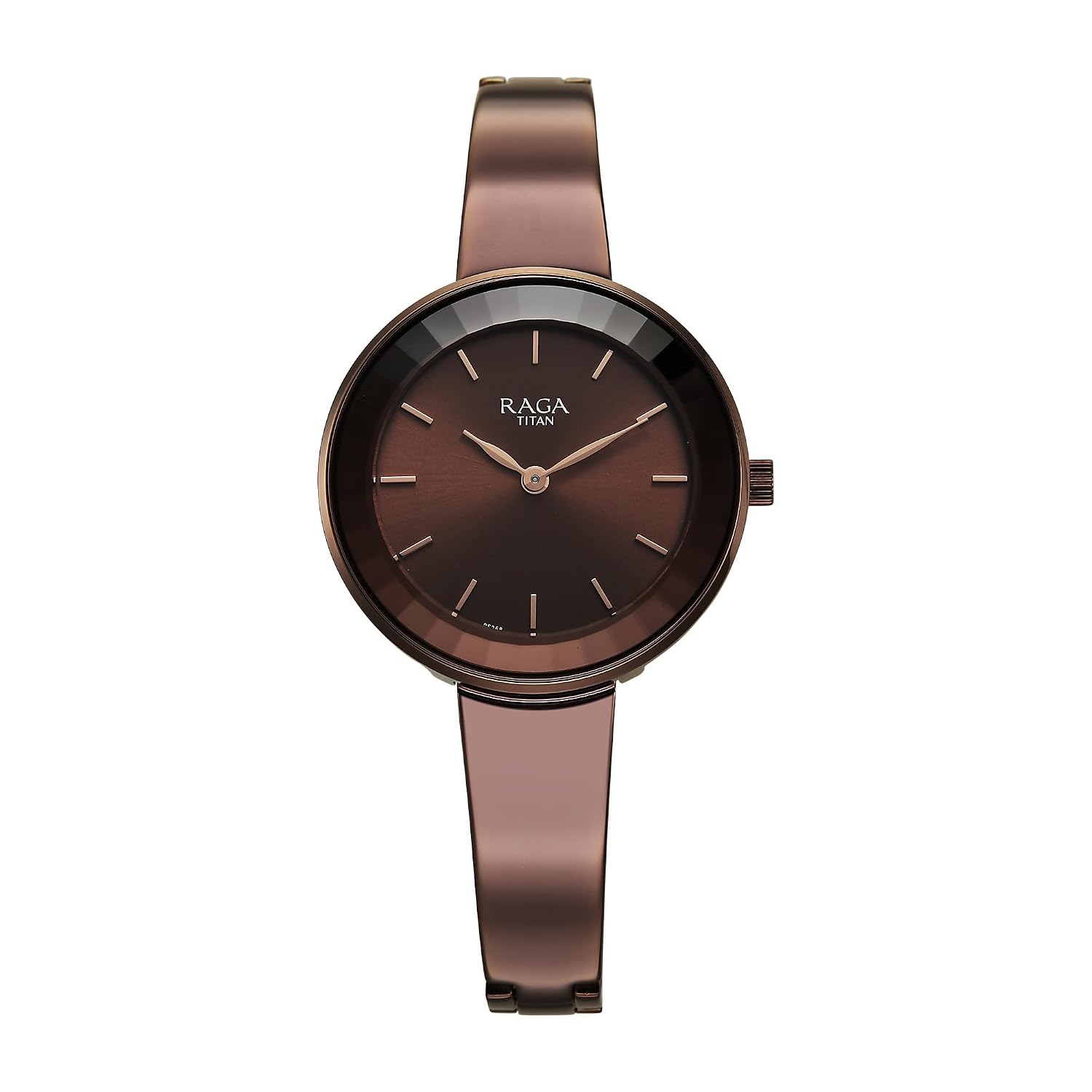 Titan Raga Showstopper Quartz Analog Brown Dial, Metal Strap Watch for Women