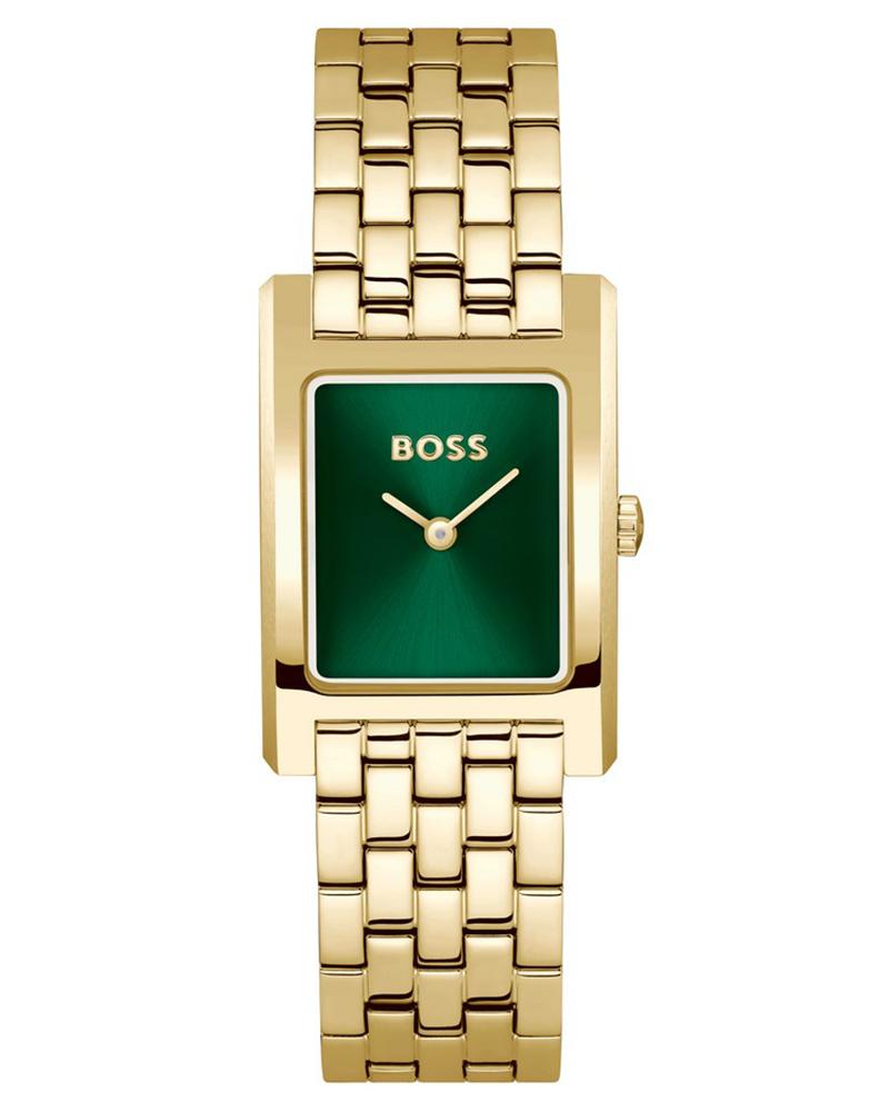 Lucy Qtm Women Quartz Green Dial Analog Stainless Steel Watch
