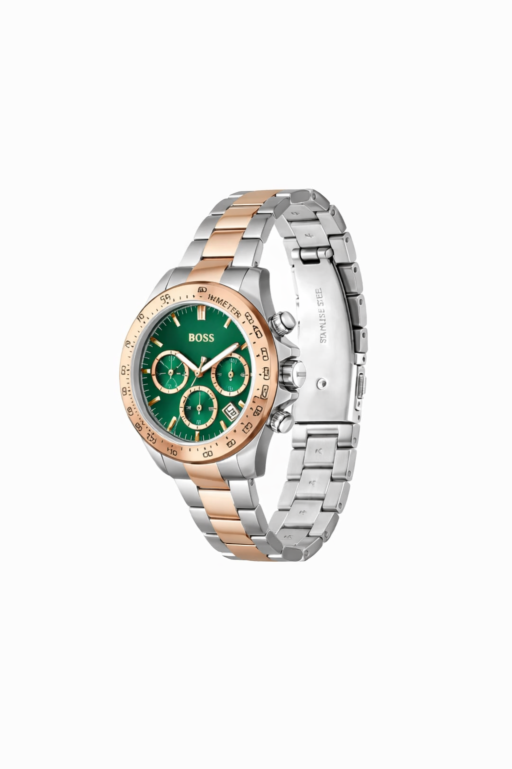 Novia - Le Women Quartz Green Dial Chronograph Stainless Steel Watch
