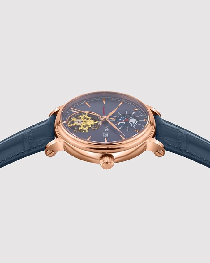 Jupiter Men Automatic Blue Dial Analog Leather Watch