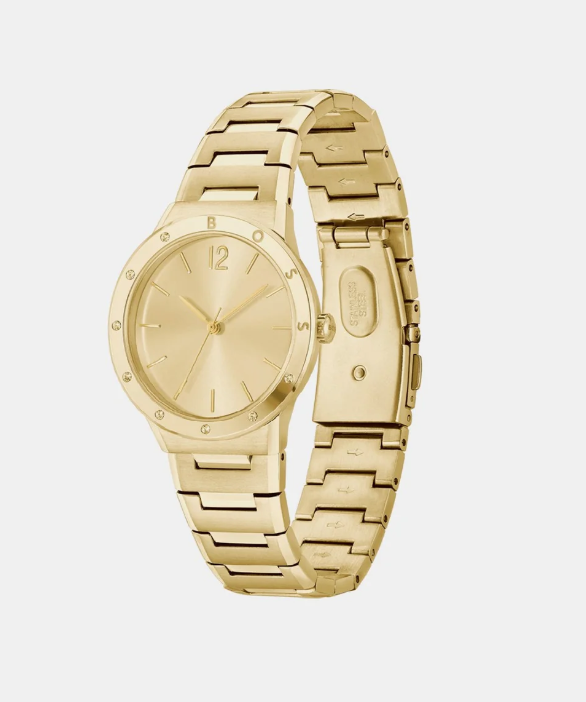 Hugo BOSS Stainless Steel Analog Gold Dial Women's Watch