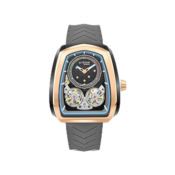 Aventus Men Automatic Grey Dial Analog Silicone Watch