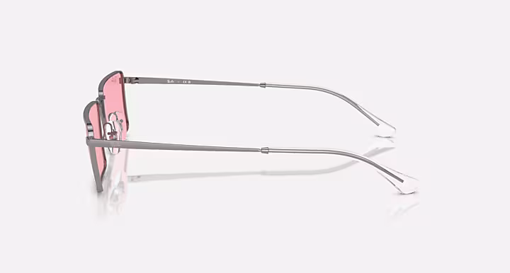 RAYBAN EMY BIO-BASED SUNGLASSES in Gunmetal and Pink