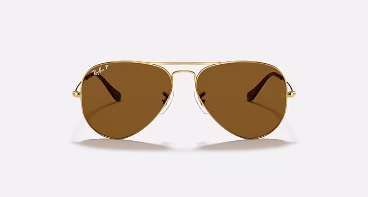 AVIATOR CLASSIC Sunglasses in Arista Gold and Brown Sunglasses