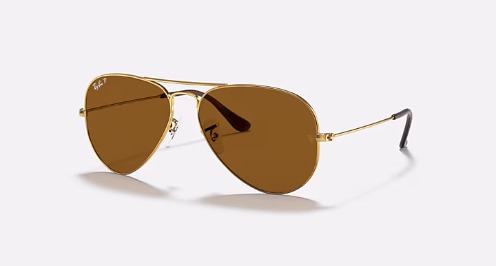 AVIATOR CLASSIC Sunglasses in Arista Gold and Brown Sunglasses